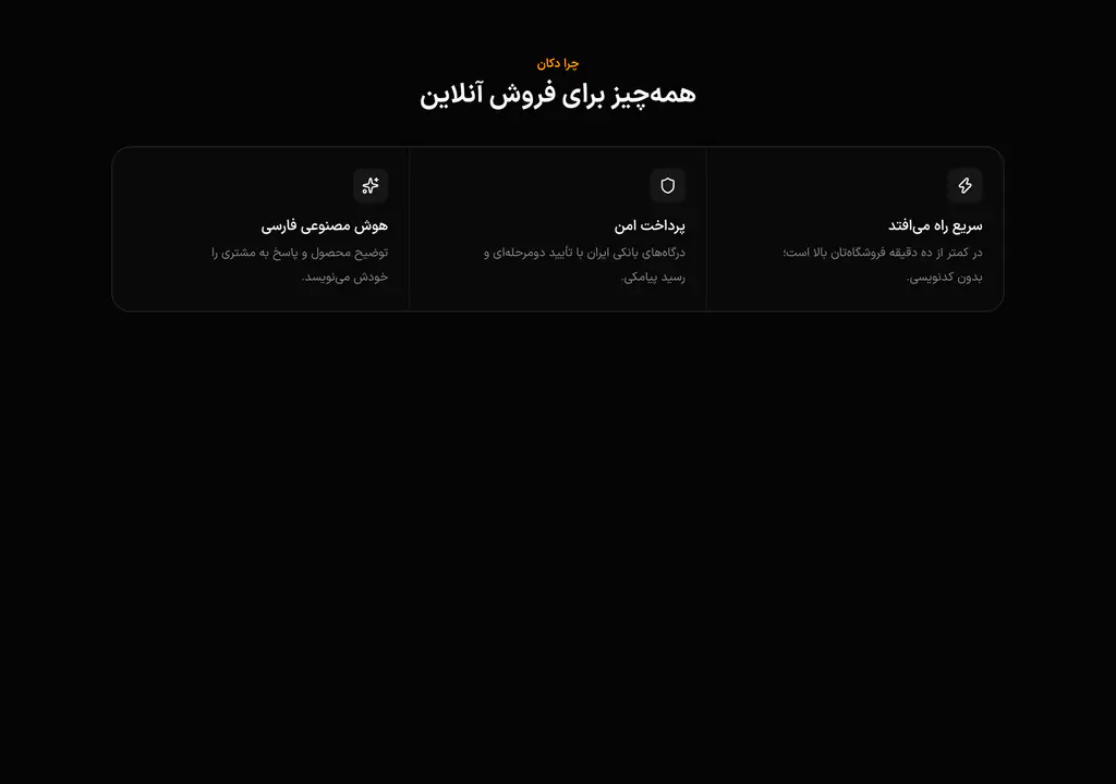 پیش‌نمایش ویژگی‌ها